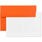 JAM Paper - Ensemble de cartes de vœux vierges - Format A1 4 barres - 3,625 po x 5,125 po - Orange recyclé - paquet de 25-Couleur : Brite Hue Orange