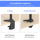 ShoppingAll - Support de montage debout entièrement réglable pour moniteur unique - Noir-7