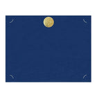 St. James – Porte-document de présentation pour cartes/certificat Elite Medallion, lin bleu marine avec médaillon or, paq./25-Couverture lin bleu marine 80 lb
