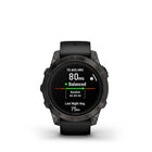 Garmin - Epix Pro Sapphire Edition - 47mm Titane DLC gris carbone avec bracelet noir-NOUVELLES superpositions de cartes météorologiques : pour aider à améliorer la connaissance de la situation, les superpositions de cartes météorologiques fournissent des informations de prévision en temps réel, notamment la couverture nuageuse, la vitesse et la direction du vent, la température et les précipitations