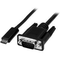 StarTech - Câble adaptateur USB-C à VGA, 1920 x 1200, 6,6 pi (CDP2VGAMM2MB)-Réduisez l'enchevêtrement grâce à un câble adaptateur compact de 6,6 pi 
