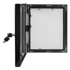 SECO - Étui de cadre d'affichage intérieur/extérieur verrouillable - 8.5 po l x 11 po H - Noir-La finition en aluminium noir rend le cadre antirouille et résistant aux intempéries