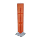 Azar Displays – Présentoir de plancher à panneaux perforés emboîtables, 60 x 8 x 8 po, orange (703389-ORG)-Comprend une bande porte-affiche et repose sur une base carrée