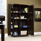Sauder – Armoire de rangement Home Plus avec 2 tablettes à hauteur réglable, chêne Dakota-L’unité peut être assemblée avec le rangement pivotant sur la gauche ou la droite