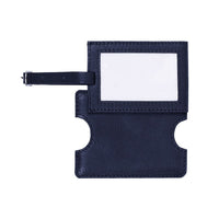 Designer Ashlin  Étiquette d'identification de sécurité de sac de Seattle  Cuir de vachette grainé Bleu marine-L'étiquette d'identification est dissimulée pour des raisons de sécurité lorsque vous voyagez
