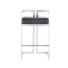 Plata Decor - Harvey II Tabourets - Chrome / Noir - paquet de 2-Capacité de poids : 200 lb