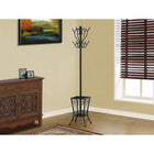 Monarch Specialties - 2060 Patere Avec Soutien Parapluie - Metal Noir-Dimensions : 16 long. x 16 larg. x 71 prof. (po)