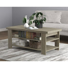 Safdie & Co. 41.25L Table De Salon - Taupe Foncé 3 Étagères-Complémente tout petit espace.