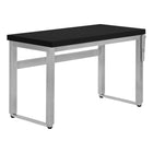 Monarch Specialties - 7684 Bureau 48 po L - Hauteur Adjustable Noir/Metal Argent-Peut être utilisé comme bureau d'ordinateur ou table d'écriture, ce bureau pour travailler debout est parfait pour les espaces limités et peut être ajusté de 29,5 pouces à 48 pouces de hauteur.