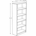 Heartwood - Bibliothèque 72'' haut - Acajou royal-Livré prêt à être assemblé