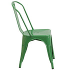 Flash Furniture – Chaise empilable pour l’intérieur et l’extérieur, métal, vert (CH31230GN)-S'empile jusqu'à 8 chaises de hauteur