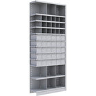 Metalware – Étagère enclenchable RK919, 12 tablettes, 36 x 12 x 88 (po), gris pâle-Système de tablettes ajustables offrant un espace de rangement solide, mais économique qui convient à vos besoins