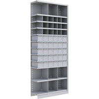 Metalware – Étagère enclenchable RK919, 12 tablettes, 36 x 12 x 88 (po), gris pâle-Système de tablettes ajustables offrant un espace de rangement solide, mais économique qui convient à vos besoins