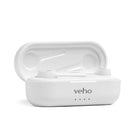 Veho écouteurs-boutons sans fil Bluetooth STIX - Blanc-Structure résistante à l’eau idéal pour les sports et à l’extérieur