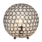 Lampe de table Elegant Designs à paillettes boule de cristal de 10 pouces, bronze-Ampoule à base de candélabre Tybe B de 40 watts vendue séparément