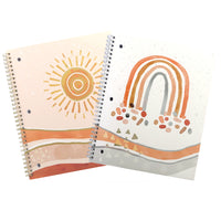 Hilroy - Cahier Desert nature - 10,5 po H x 8 po l - assorti-Double reliure spirale doree