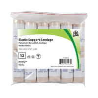 Bandages de soutien élastiques, 10cm x 4,5m, 12/paquet-Elles sont flexibles pour assurer le confort de la victime et offrent une légère compression et du support