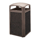 Rubbermaid – Corbeille de série LandmarkMD, pierres de rivière, à panneau unique pour 35 gallons (FG400300ROCK)-Couleur : pierres de rivières