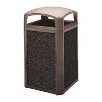 Rubbermaid – Corbeille de série LandmarkMD, pierres de rivière, à panneau unique pour 35 gallons (FG400300ROCK)-Couleur : pierres de rivières