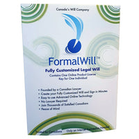 FormalWill – Testament légal canadien entièrement personnalisé-Un testament est créé en quelques minutes seulement au moyen de la technologie avancée, brevetée et en ligne de FormalWill