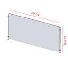 Mark Maker Rod Sneeze Guard - Acrylique transparent 1/4" - panneau de 47,5" Lx23,5"H- ensemble de tiges de 24"H - pas de passage-Fabriqué à partir d'acrylique transparent de 1/4".
