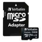 Verbatim - Carte mémoire Premium microSDXC 256 Go avec adaptateur, UHS-I V10 U1 classe 10-Interface UHS-I, vitesse nominale U1