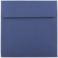 JAM Paper Enveloppes carrées à fermeture gommée, 6 x 6 po, bleu présidentiel, paq./100-Bleu présidentiel