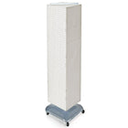 Azar Displays – Présentoir de plancher à panneaux perforés emboîtables sur 4 côtés, 60 x 14 x 14 po, blanc (701465-WHT)-Pivote sur une base carrée à roulettes