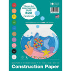 Pacon – Papier de construction, couleurs variées, 12 x 9 po, 500 feuilles (PAC6555)-Couleurs variées