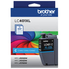 Brother - LC401XLCS Cartouche d’encre cyan à haut rendement d’origine-Qualité d’impression à jet d’encre couleur professionnelle sur laquelle vous pouvez toujours compter jusqu’à 500 pages.