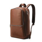 Samsonite Classic Leather Sac à Dos Mince (14.1"), Cognac-Samsonite Classic Leather Sac à Dos Mince (14.1"), Cognac