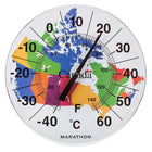 Marathon – Grand thermomètre intérieur/extérieur 12 po, carte du Canada-Thermomètre de 12 po avec chiffres facile à lire