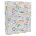 Staples - Reliure de 1 po à 3 anneaux - Timbres de voyage-Reliure à anneaux ronds, conception de timbres de voyage, peut contenir jusqu'à 175 feuilles de papier