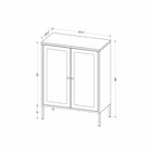 South Shore - Eddison - Armoire de rangement à portes vitrées - Noir-Accessoires non inclus