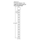 Azar Displays – Bande d’affichage à 12 stations de 21,165 x 1,38 po, 50/paquet (800225)-Plastique HDPE/25 mil