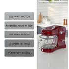 Kenmore Elite - Ovation batteur sur socle de avec couvercle pour verser - 5 qt - bourgogne-Mélange planétaire avec 88 points de contact par tour