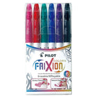 Ensemble de feutres Frixion Colours effaçables de Pilot, couleurs variées, paquet de 6-Stylo marqueur à encre gel effaçable