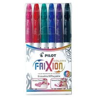Ensemble de feutres Frixion Colours effaçables de Pilot, couleurs variées, paquet de 6-Stylo marqueur à encre gel effaçable