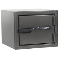 Canadian Shield - Le petit coffre-fort ignifuge/étanche biométrique pour la maison et le bureau - 0,75 pi3-Construit en acier de calibre 16 et protégé par trois plaques de verrouillage en acier de 5 mm et un lecteur biométrique