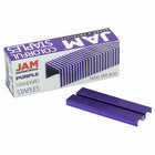 JAM PAPER - Agrafes colorees, Taille norme, Violet, Paquet de 5000-Quantite : 5 000 unites par boîte