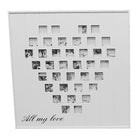 Cathay Importers – Cadre de montage All My Love pour 37 photos, 20 lar. x 1 prof. x 20 haut., photos de 1,5 x 1,5, blanc-Cadre pour montage photo