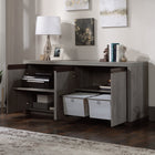 Sauder - Manhattan Gate Crédence de bureau moderne - Mystic Oak-Le stockage de fichiers peut contenir des dossiers suspendus de format lettre ou légal