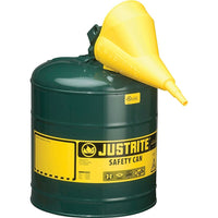 JustriteMD – Bidon de sécurité avec entonnoir de type 1, 5 gal, 11 3/4 x 16 7/8 po, bleu-Les bidons de sécurité de type I sont conçus avec un seul bec pour remplir et verser toutes sortes de liquides inflammables