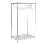 Nexel Porte-manteau a 2 tablettes et 12 cintres - 60 L x 24 D x 63 H - Chrome-Portant à vêtements sur pied