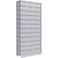 Metalware – Étagère sans boulons RK276, 13 tablettes, 36 x 12 x 76 po, gris pâle-Système de tablettes réglables offrant un espace de rangement solide, mais économique qui convient à vos besoins