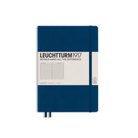 Leuchtturm1917 - Carnet à couverture rigide, Format Moyen A5, Marine, Ligné, 5 7/8" x 8 1/4"-251 pages numérotées