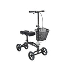 Drive Medical - Déambulateur avec repose-genou orientable à tampon double avec panier-Argent, acier