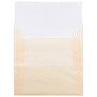 JAM Paper Enveloppes translucides carrées de 5,5 x 5,5 po, Ocre printanière, 50/paquet-Format des enveloppes : 5,5 x 5,5 po