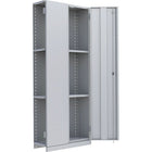 Metalware – Étagère enclenchable RK854, 4 tablettes, 36 x 24 x 76 (po), gris pâle-Système de tablettes ajustables offrant un espace de rangement solide, mais économique qui convient à vos besoins