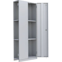 Metalware – Étagère enclenchable RK854, 4 tablettes, 36 x 24 x 76 (po), gris pâle-Système de tablettes ajustables offrant un espace de rangement solide, mais économique qui convient à vos besoins